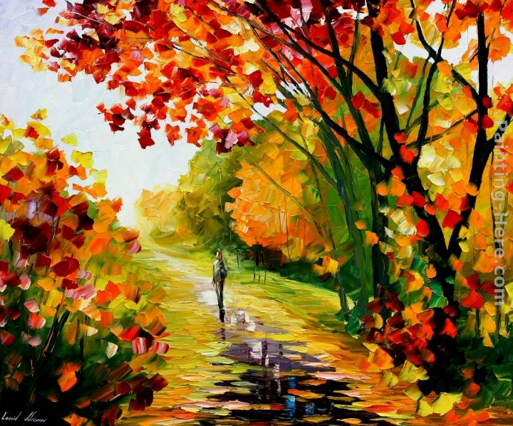 AFTER THE RAIN painting - Leonid Afremov AFTER THE RAIN art painting